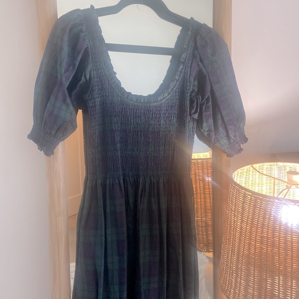 Hill House Home Louisa Nap Dress in Blackwatch Tartan